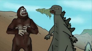 продолжаем смотреть Годзилла против Обезьяны 13 часть