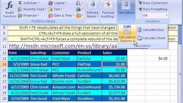 Excel Formula Efficiency 10: Automatic & Manual Calculation смотреть онлайн