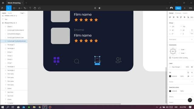 MOVIE STREAMING APP SPEED ART UI DESIGN WITH FIGMA смотреть онлайн