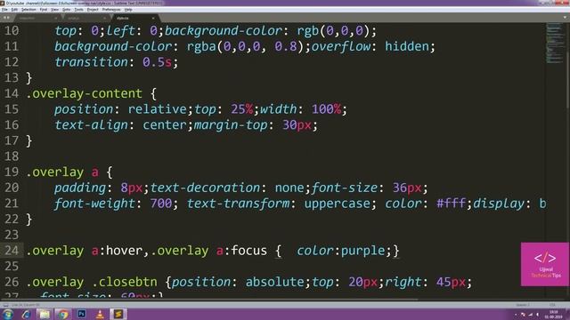 How TO - Full screen Overlay Menu with CSS and little Javascript [with SOURCE CODE] смотреть онлайн
