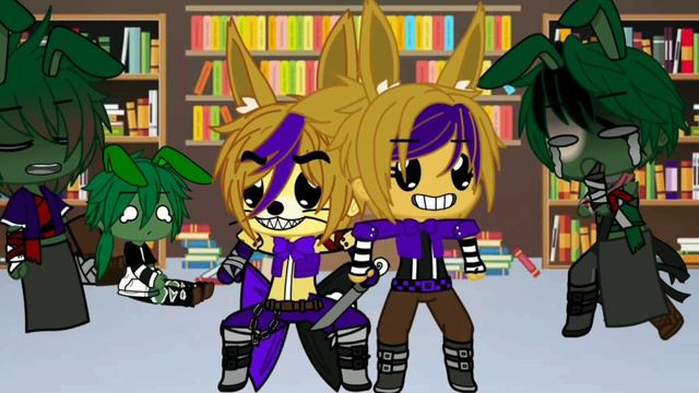 Springbonnie, Springtrap, Plushtrap, Scraptrap, & Glitchtrap Meet Eachother|Gacha Club|FNaF