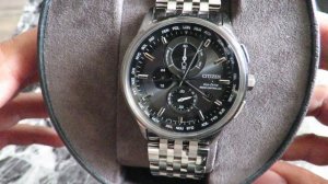 Citizen Eco Drive World Chronograph | AT8110-53E | Stainless Steel Watch
