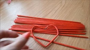 МК Сердце из бумажной лозы