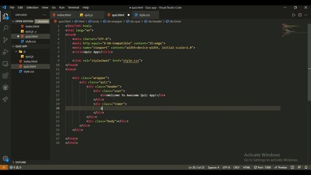 Build a quiz app by HTML, CSS and JavaScript (2021) | Part - 1 | #Don't Miss смотреть онлайн