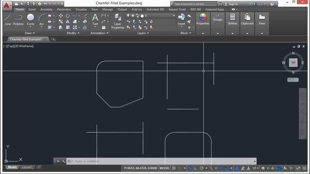 Learning Autodesk AutoCAD 2015 Fillet And Chamfer смотреть онлайн