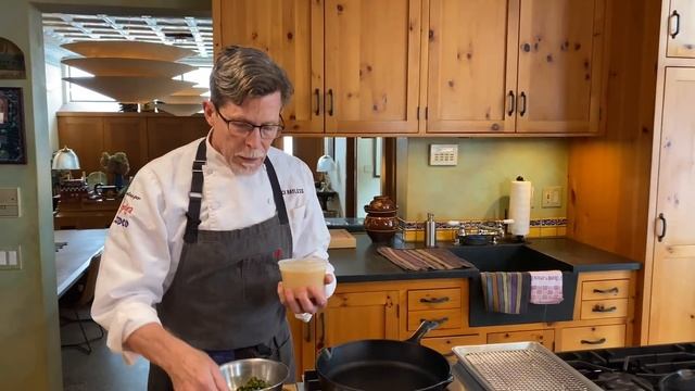 Rick Bayless Seared Pork Chops with Roasted Poblano, Tomatillo & Nopal Cactus смотреть онлайн