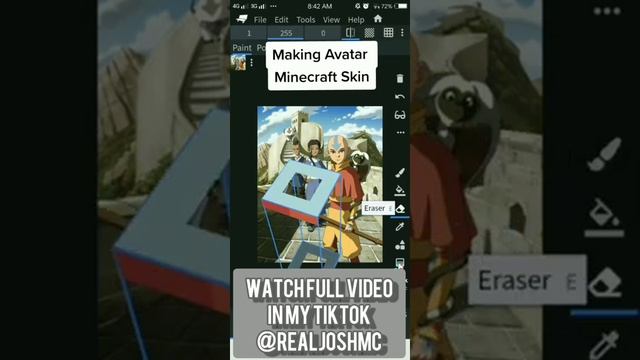 Aang From Avatar Minecraft Skin Timelapse смотреть онлайн