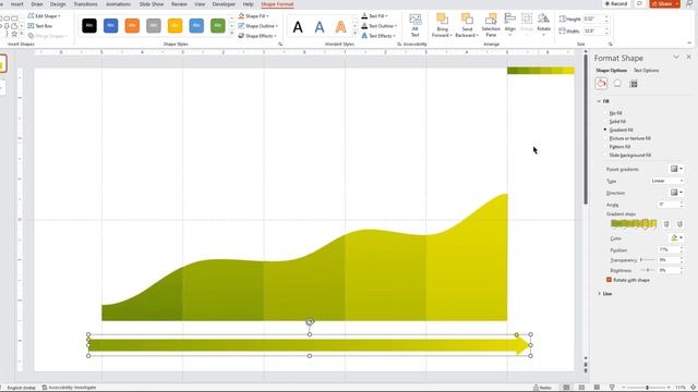125.PowerPoint Animation Tutorial - 5 Step Area Chart infographic Presentation смотреть онлайн