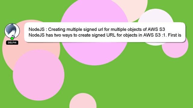 NodeJS : Creating multiple signed url for multiple objects of AWS S3 смотреть онлайн