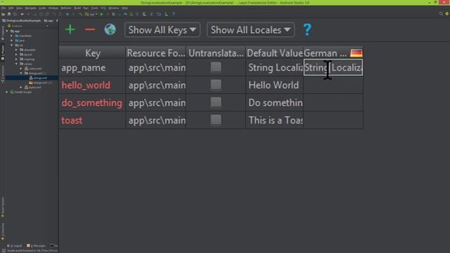 Localizing String Resources / Translations Editor - Android Studio Tutorial смотреть онлайн