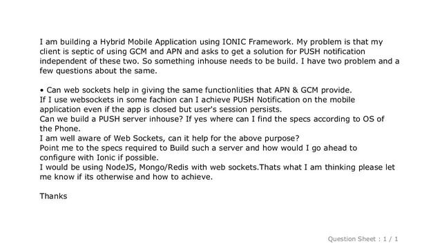 iOS : Push notification on Mobile App using WebSockets?(Without APN & GCM) смотреть онлайн