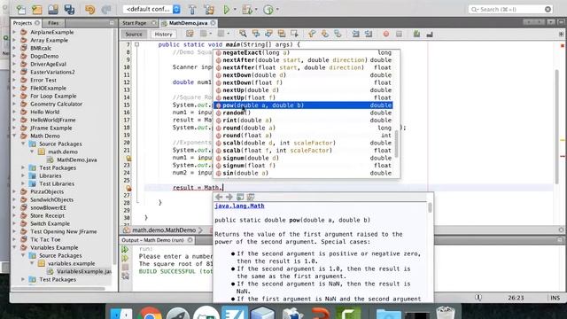 Math Functions in Java смотреть онлайн