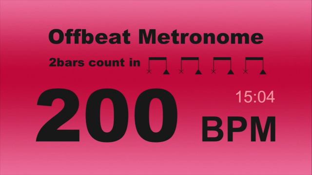 Offbeat Metronome BPM=200 смотреть онлайн