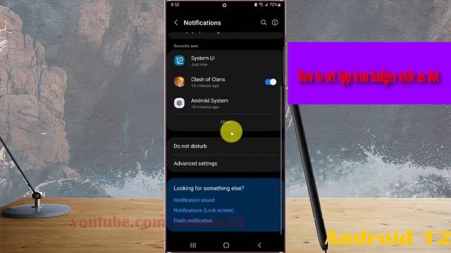 Samsung Galaxy S22 Ultra : How to set App icon badges style as dot смотреть онлайн