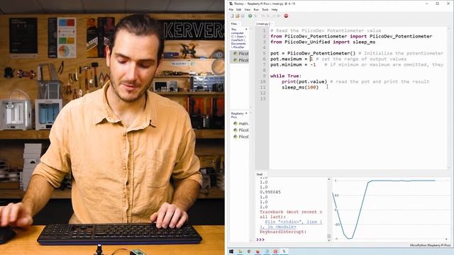 PiicoDev Potentiometers | Guide for Raspberry Pi Pico смотреть онлайн