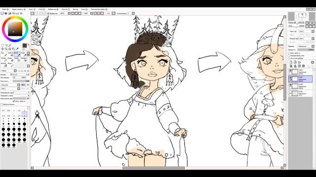 Speedpaint (Paint Tool SAI) Tsarevna Concept Art смотреть онлайн