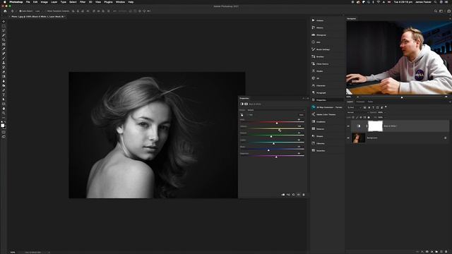 Dramatic Black & White Effect in Photoshop #2MinuteTutorial смотреть онлайн