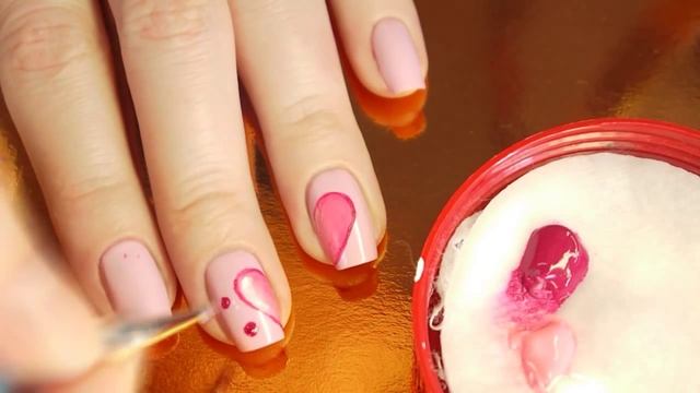 Маникюр с сердцем - рисунок акриловыми красками смотреть онлайн