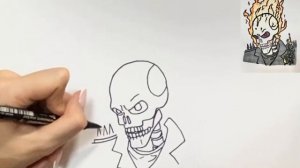 Как нарисовать призрачного гонщика ?