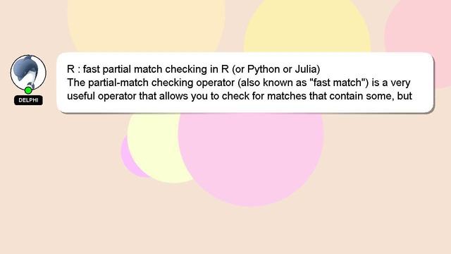 R : fast partial match checking in R (or Python or Julia) смотреть онлайн