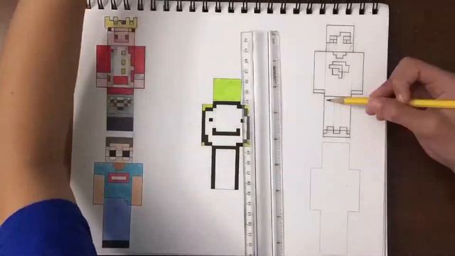 Drawing Minecraft YouTubers! Ft. Dream, George, Techno, MrBeast, & TommyInnit смотреть онлайн