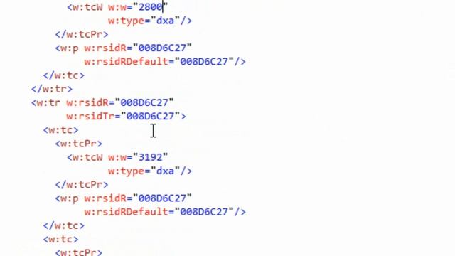 WordprocessingML-Tables смотреть онлайн