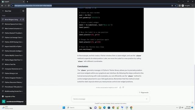 Python When using place what is the correct way to move widgets смотреть онлайн