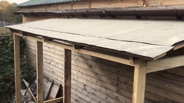 СДЕЛАЛ КРЫШУ НА ПРИСТРОЙКЕ ИЗ ТОГО, что было.. смотреть онлайн