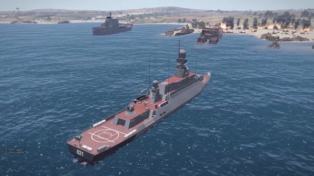 2S9 Thunder Artilleries Fire and Stop Russian Soldier Transportation by Boat - Arma 3 смотреть онлайн