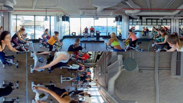 Aula de Cycling no Liberty Fitness Center. смотреть онлайн