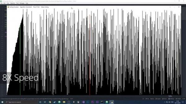 Python Sorting Algorithms Visualised - 11 Sorting Algorithms