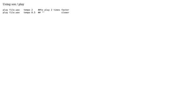 Unix & Linux: Play a sound file slower or faster (3 Solutions!!) смотреть онлайн