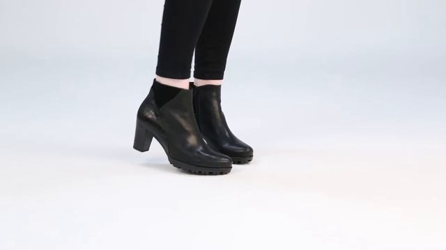 GABOR Calista Black Lea/Croc/Suede Womens Ankle Boots смотреть онлайн