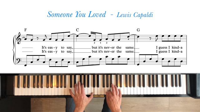Someone You Loved - Lewis Capaldi. Piano tutorial + sheet music. Early intermediate. смотреть онлайн