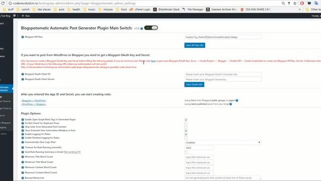 Blogspotomatic Automatic Post Generator And Blogspot Auto Poster Plugin for WordPress смотреть онлайн