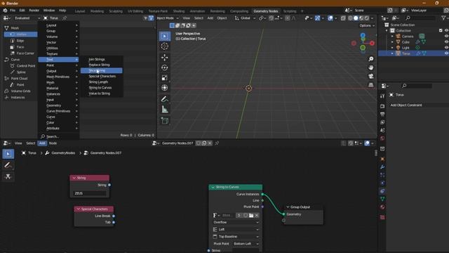 Le node Special Characters | Apprendre Geometry Nodes Blender 3D смотреть онлайн