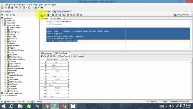 Advanced Sql Tutorial (029 Sorting the Hierarchy Tree) смотреть онлайн