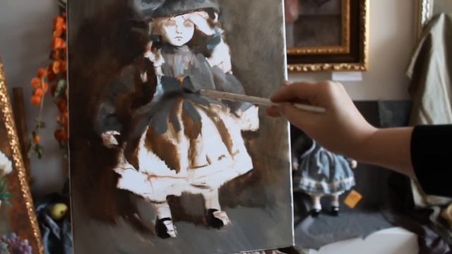 Работа над серией. Фарфоровые куклы. смотреть онлайн