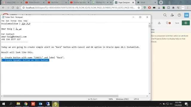 Alert with Cancel and OK option in Oracle Apex 20.1 4K смотреть онлайн