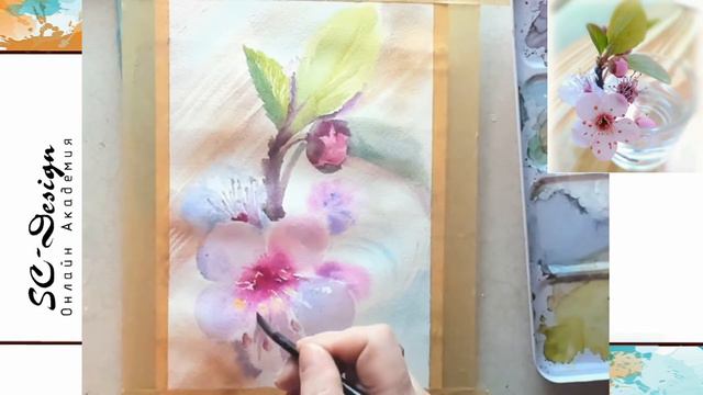 Акварель цветы 1 смотреть онлайн