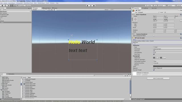 Unity3D Урок 3 Пользовательский интерфейс UI Text смотреть онлайн