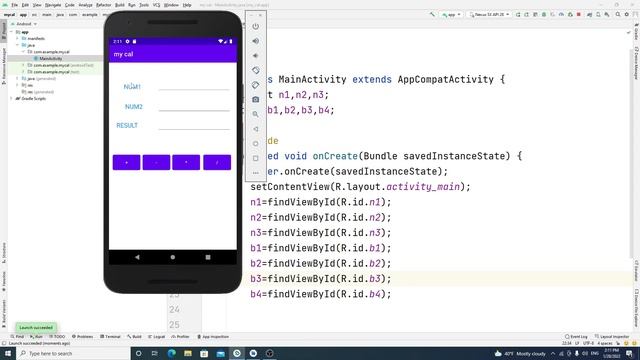 8- create simple calculator in android studio by java language || deference between number and text смотреть онлайн