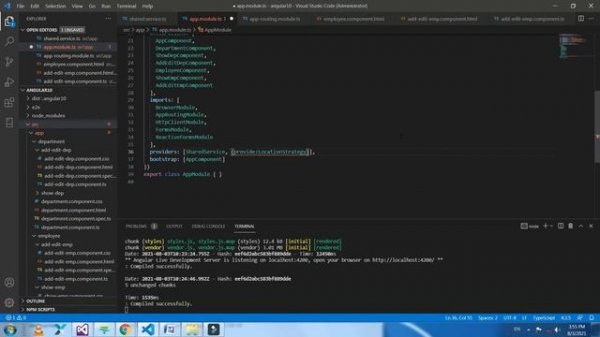 404 - File or directory not found in hosted angular application.
