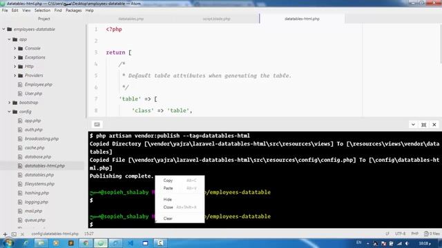 3-كيفية ربط DataTable بلارافيل فريم ورك (Laravel) - استخراج المرففات و ملفات التعريف بالمكتبات смотреть онлайн