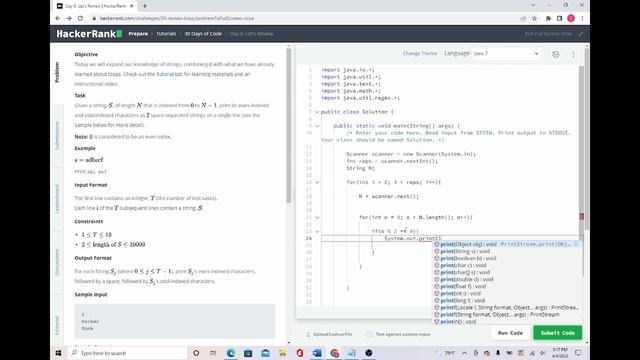 SOLVING HACKERRANK 30 DAYS OF CODE DAY 5(JAVA) HOW TO - TUTORIAL (Let's Review) CODE WITH ME! смотреть онлайн