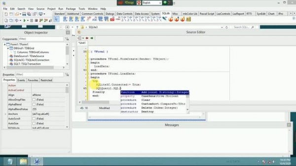 Lazarus IDE (SQLite3) : How to load .db file into datagrid