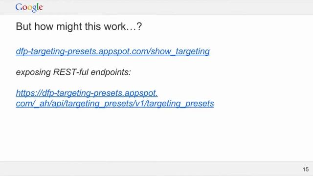 DFP API Targeting Workshop смотреть онлайн