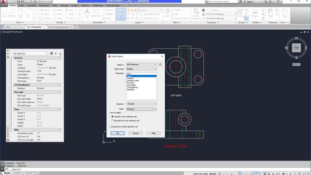Selecting Objects with the Quick Select (QSELECT) Command in AutoCAD смотреть онлайн