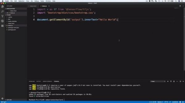 TensorFlow.js Crash Course - Machine Learning For The Web - Getting Started