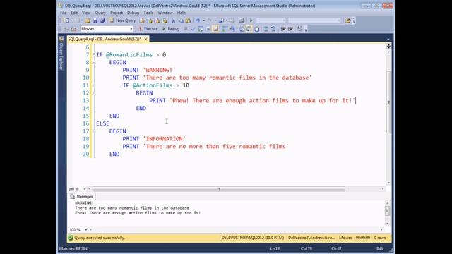 SQL Server Programming Part 5 - IF Statements смотреть онлайн